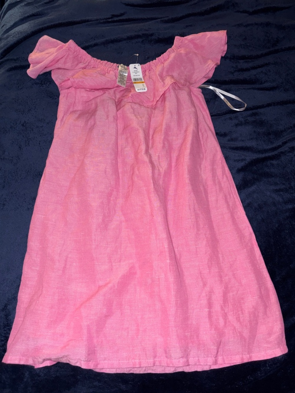 Tommy Bahama Pink Ruffled Off-Shoulder Dress